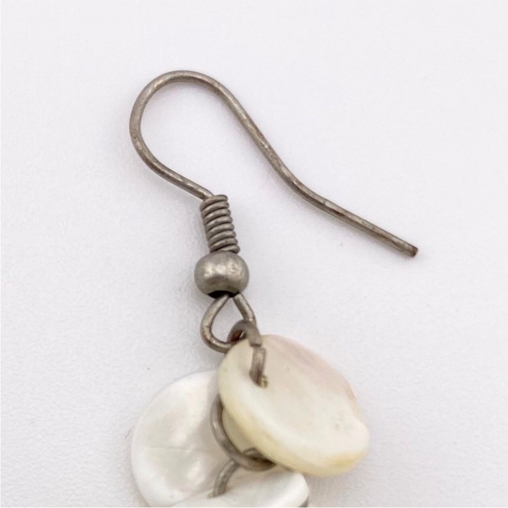 5/$20 White Circles Dangle Earrings - Picture 3 of 6